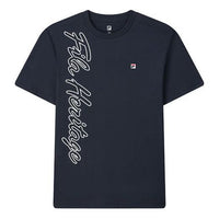 FILA Alphabet Printing Knit Short Sleeve Blue A51M123104F-NV