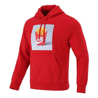 Men's Nike Sportswear Shoes Box Fries Printing Fleece Stay Warm Sports Red DM2275-657