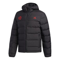 adidas Casual Printing hooded Stay Warm Windproof Sports Down Jacket Black EI9714