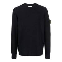 STONE ISLAND Logo Patch Sleeved Crewneck Sweatshirt 'Black' 7715526A1-V0020