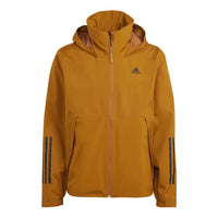 adidas Bsc 3-Stripes Rain.Rdy Jackets 'Brown' IK0506