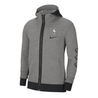 Men's Nike NBA New Orleans Pelicans Therma Flex Showtime Player Edition Printing Logo Zipper Hooded Jacket Gray CU0515-063
