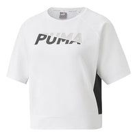 (WMNS) PUMA Morden Sports Short Sleeve White 585291-02