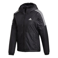 (WMNS) adidas Essentials Insulated Hooded Jacket Asia Sizing 'Black White' GH4598
