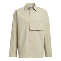 Men's adidas originals Cny Limited Button Sports Long Sleeves Prairie Brown Shirt HD0348