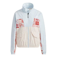 (WMNS) adidas CNY Tracktop Colorblock Sports Jacket Light Sky Blue HC2800
