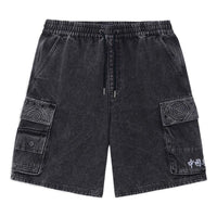 Li-Ning Denim Cargo Shorts 'Washed Black' AKSS075-2