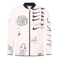 Nike Graffiti Printing Running Jacket Pink AJ7760-663