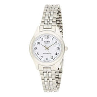 CASIO ENTICER Series Wrist /White Stainless Steel Strap Silver Analog LTP-1129A-7B