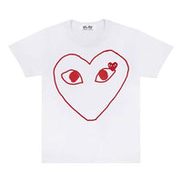 COMME des GARCONS PLAY Outline Heart T-Shirt 'White' AZ-T100-051-1