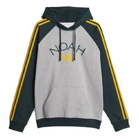 Men's adidas originals x NOAH Crossover 3-stripes Logo Printing Colorblock Pullover Green HC4305