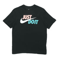 Nike Just Do It Contrasting Colors Alphabet Printing Round Neck Short Sleeve Black AR5007-013