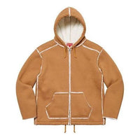 Supreme Faux Shearling Hooded Jacket 'Tan White' SUP-FW21-379