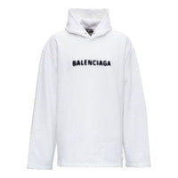 Balenciaga Blurred Logo Distress Hoodie 'White' 661711TKVD69040