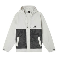 New Balance Classic Logo Print Jacket 'White Grey' AMJ11332-OGR