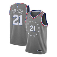 Nike Embiid City Edition Swingman Jersey Grey Gray AJ4636-064