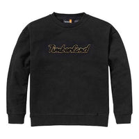 (WMNS) Timberland Logo Texture Crew Sweater 'Black' A6HV5-001