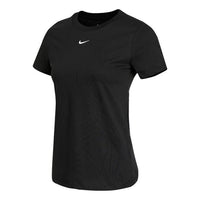 (WMNS) Nike Sportswear Sport TrainingBreathable Fabric Knitting Short Sleeve T-Shirt Black CZ7340-011