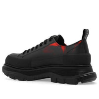 Alexander McQueen Tread Slick Lace Up Sneakers 'Black Red' 758775WIATS1314