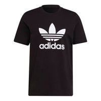adidas originals Adicolor Classics Large Logo Printing Sports Round Neck Short Sleeve Black H06642