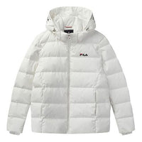 Men's FILA Stay Warm Hooded Down Jacket White F61M048921F-WT