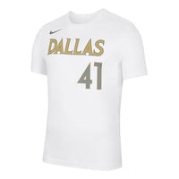 Nike NBA Basketball Sports Short Sleeve Dallas Mavericks 41 White CT9770-100