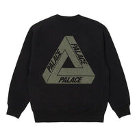 Palace FW22 Tri-Ferg Slub Crew Sweater 'Black' P23CS139