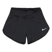 (WMNS) Nike Eclipse 2-in-1 Running Training Solid Color Sports Woven Shorts Black CZ9571-010
