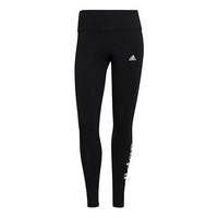 (WMNS) adidas W Lin Leg logo Printing Sports Tight Gym Pants/Trousers/Joggers Black GL0633