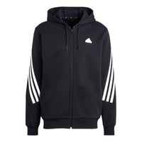 adidas Future Icons 3-Stripes Full-Zip Hoodie Jackets 'Black' IC6712