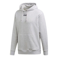 adidas originals Casual Sports Solid Color hooded Pullover Gray EJ7423