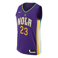 Nike Anthony Davis City Edition Swingman Jersey SW 'Purple Yellow' 912128-504