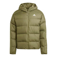 adidas Midweight Down Hooded Jacket 'Olive Green' IK3214