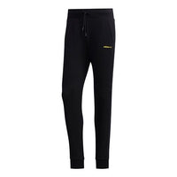 adidas neo M Faves Tp logo Bundle Feet Casual Sports Long Pants Black FU1046