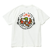 HUMAN MADE Ningen-Sei Indigo Pocket T-shirt 'White' HM23CS035
