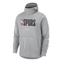 Men's Nike NBA Spurs Printing Alphabet Pullover Hooded Long Sleeves Gray AT9059-007