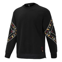Men's adidas neo Cny Swt Limited Funny Pattern Sports Round Neck Pullover Black HM7487