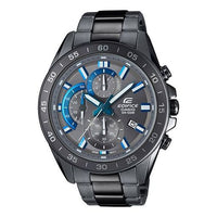 Men's CASIO Chain Blue quartz Mens Black Analog EFV-550GY-8A