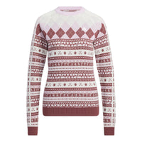 (WMNS) adidas Graphic Long Sleeve Pullover Sweater 'Burgundy White' HG8213