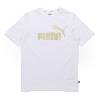 PUMA Printed Short Sleeve T-Shirt 'White' 845573-02