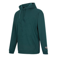 Men's adidas originals Logo Embroidered Solid Color Pullover Dark Green H11446