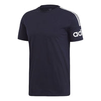 adidas Casual Sport Breathable Fabric Round NeckTraining Short Sleeve Men s Navy EI6209