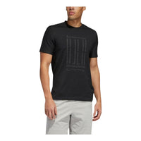 Men's adidas Martial Arts Series Solid Color Pattern Printing Sports Training Short Sleeve Black T-Shirt FT2773