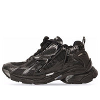 (WMNS) Balenciaga Runner Sneakers 'Black Mesh and Nylon with clear multicolor deco' 677402W3RB11000