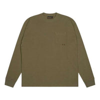 Drew House Basic Longsleeve Pocket T-shirt 'Midnight Olive' DR-SS22-210