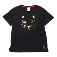 (WMNS) PUMA x Charlotte Crossover SP20 Pattern Round Neck Short Sleeve Black 596763-01