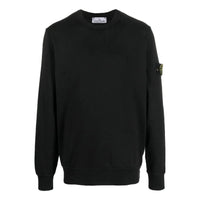 STONE ISLAND Logo Patch Crewneck Sweatshirt 'Black' 101563051-A0029