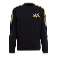adidas Juve Cny Cr Swt Football Sports Embroidery Crew Neck Men's Black GK8599