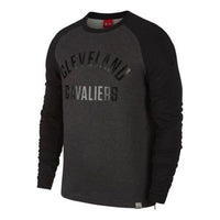 Nike Sports Casual Letter Printed Crew Neck Long Sleeve Cleveland Shirt Men's Black 860708-032