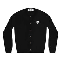 (WMNS) COMME des GARCONS PLAY Cardigan White heart 'Black' AZ-N061-051-1